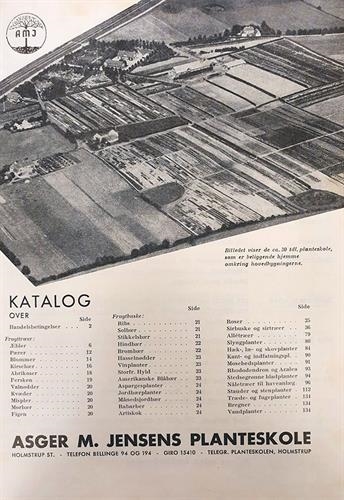 Asger M Jensen katalog från 1935 Asger M Jensen katalog från 1935